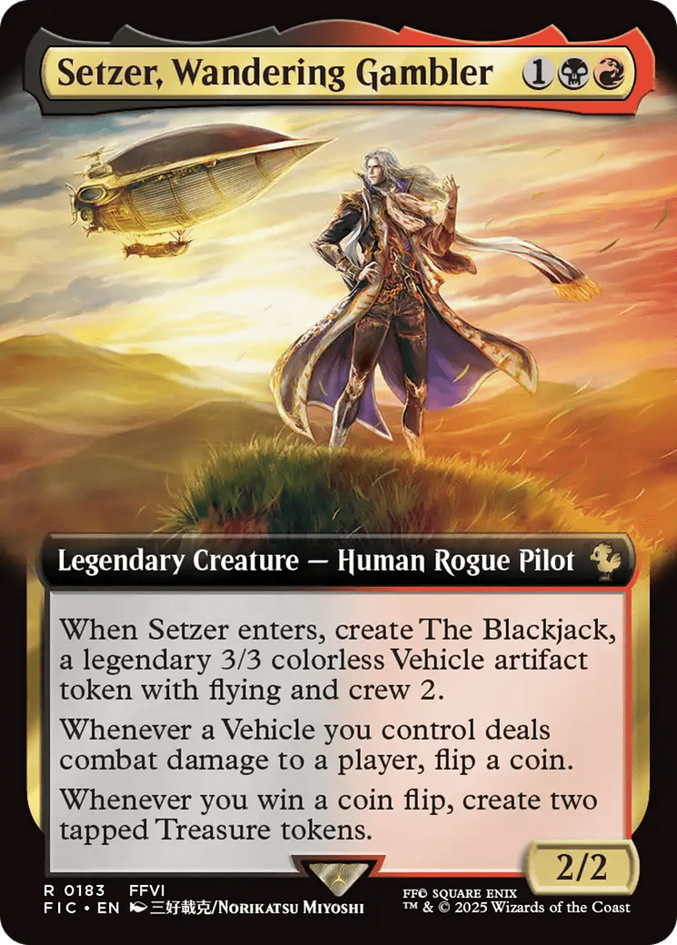 Setzer, Wandering Gambler (Extended Art) [FINAL FANTASY Commander] MTG Single Magic: The Gathering  | Multizone: Comics And Games