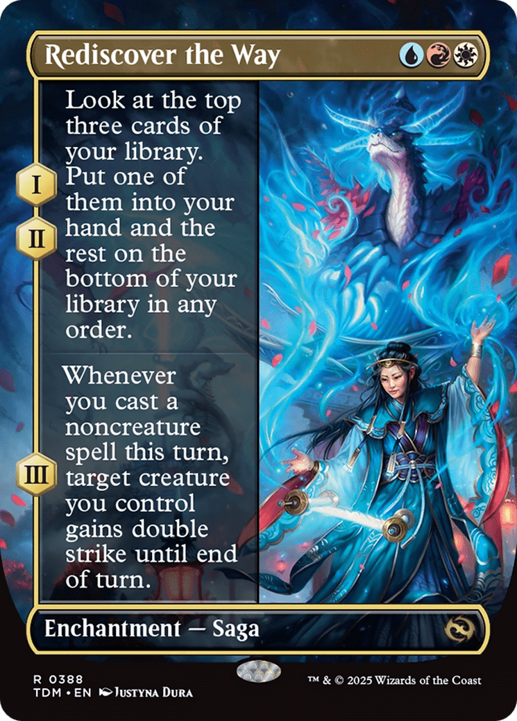 Rediscover the Way (Borderless) [Tarkir: Dragonstorm] MTG Single Magic: The Gathering  | Multizone: Comics And Games