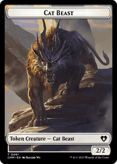 Cleric // Cat Beast Double-Sided Token [Commander Masters Tokens] MTG Single Magic: The Gathering  | Multizone: Comics And Games