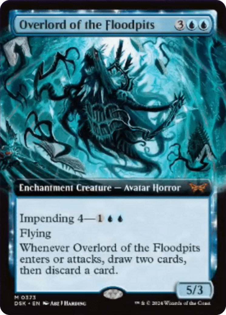 Overlord of the Floodpits (Extended Art) [Duskmourn: House of Horror] MTG Single Magic: The Gathering  | Multizone: Comics And Games