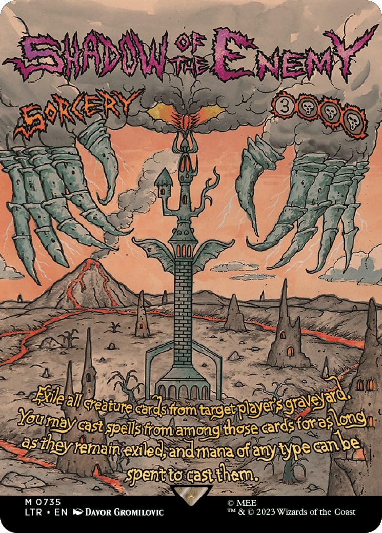 Shadow of the Enemy (Borderless Poster) [The Lord of the Rings: Tales of Middle-Earth] MTG Single Magic: The Gathering  | Multizone: Comics And Games