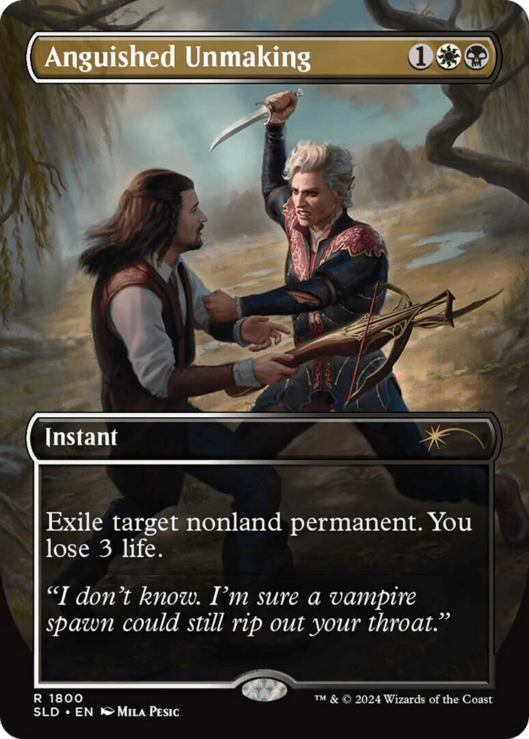 Anguished Unmaking (1800) (Rainbow Foil) [Secret Lair Drop Series] MTG Single Magic: The Gathering  | Multizone: Comics And Games