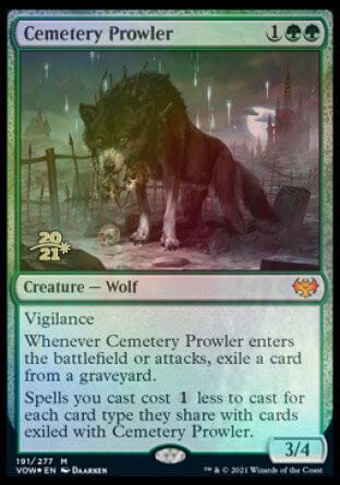 Cemetery Prowler [Innistrad: Crimson Vow Prerelease Promos] MTG Single Magic: The Gathering  | Multizone: Comics And Games