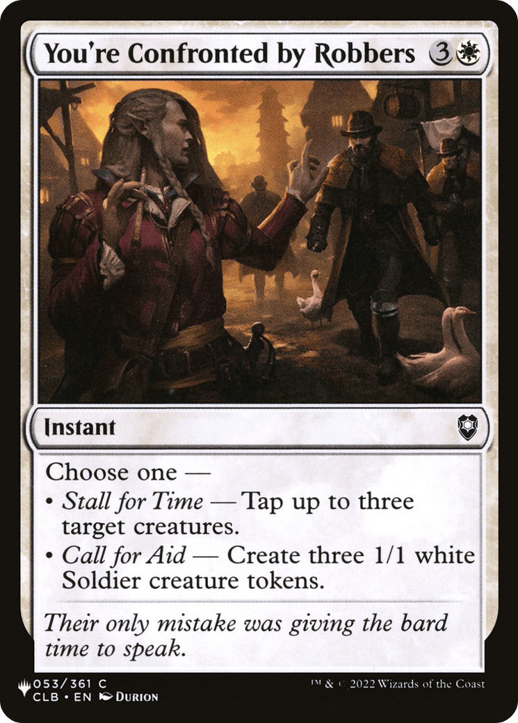 You're Confronted by Robbers [The List] MTG Single Magic: The Gathering  | Multizone: Comics And Games