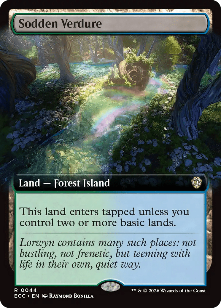 Sodden Verdure (Extended Art) [Lorwyn Eclipsed Commander] MTG Single Magic: The Gathering  | Multizone: Comics And Games
