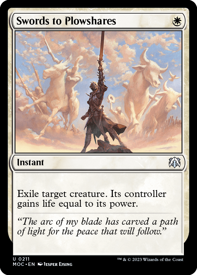Swords to Plowshares [March of the Machine Commander] MTG Single Magic: The Gathering  | Multizone: Comics And Games