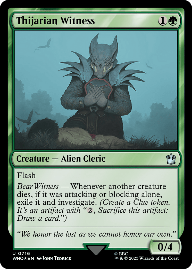 Thijarian Witness (Surge Foil) [Doctor Who] MTG Single Magic: The Gathering  | Multizone: Comics And Games