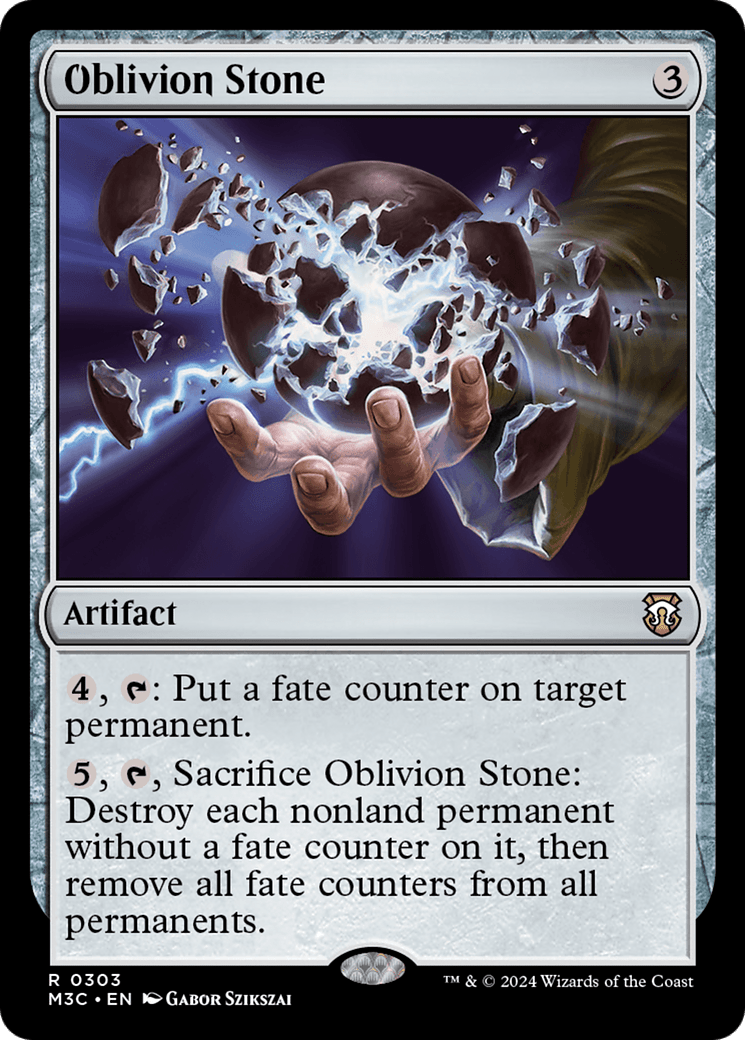 Oblivion Stone (Ripple Foil) [Modern Horizons 3 Commander] MTG Single Magic: The Gathering  | Multizone: Comics And Games