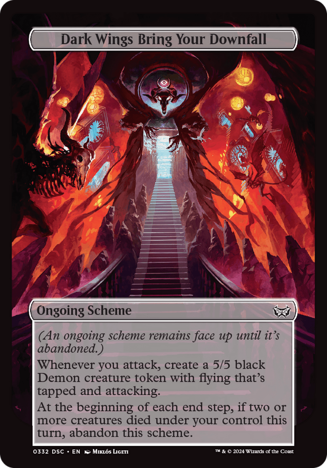Dark Wings Bring Your Downfall (Full Art) [Duskmourn: Archenemy] MTG Single Magic: The Gathering  | Multizone: Comics And Games