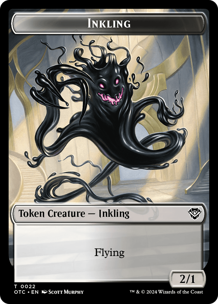 Inkling // Treasure Double-Sided Token [Outlaws of Thunder Junction Commander Tokens] MTG Single Magic: The Gathering  | Multizone: Comics And Games