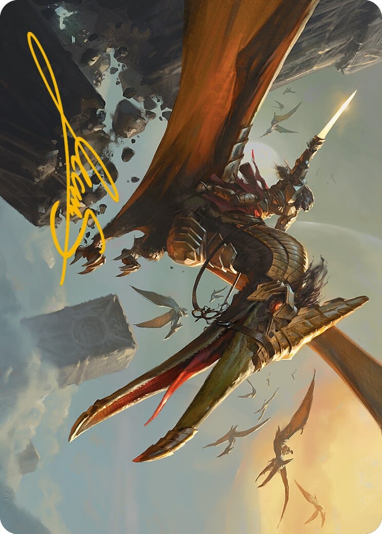 Skyhunter Strike Force Art Card (Gold-Stamped Signature) [Phyrexia: All Will Be One Art Series] MTG Single Magic: The Gathering  | Multizone: Comics And Games