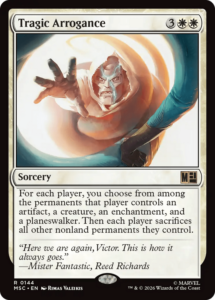 Tragic Arrogance [Marvel Super Heroes Commander] MTG Single Magic: The Gathering  | Multizone: Comics And Games