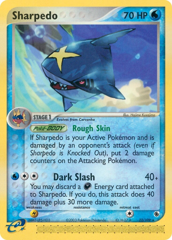 Sharpedo (22/109) [EX: Ruby & Sapphire] Pokemon Single Pokémon  | Multizone: Comics And Games