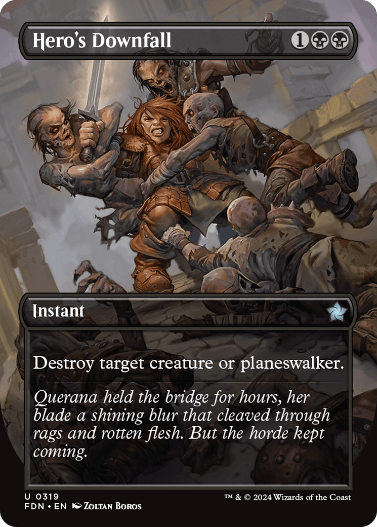 Hero's Downfall (Borderless) [Foundations] MTG Single Magic: The Gathering  | Multizone: Comics And Games