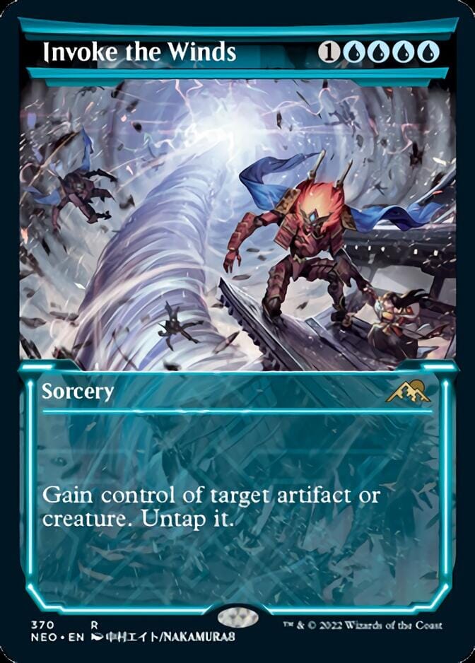 Invoke the Winds (Showcase Soft Glow) [Kamigawa: Neon Dynasty] MTG Single Magic: The Gathering  | Multizone: Comics And Games