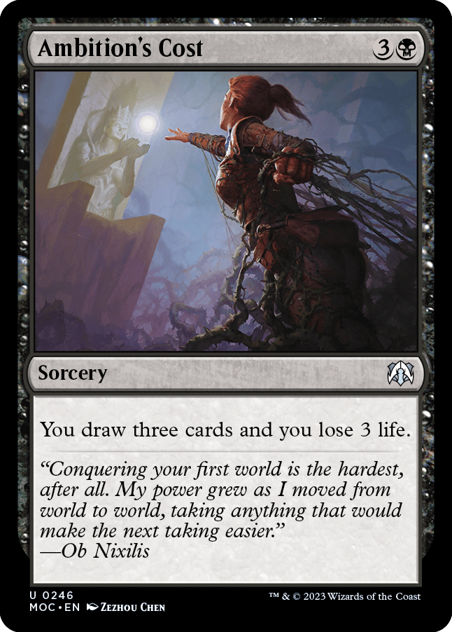 Ambition's Cost [March of the Machine Commander] MTG Single Magic: The Gathering  | Multizone: Comics And Games