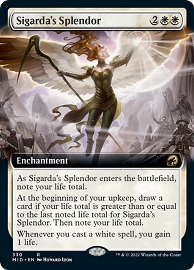 Sigarda's Splendor (Extended Art) [Innistrad: Midnight Hunt] MTG Single Magic: The Gathering  | Multizone: Comics And Games