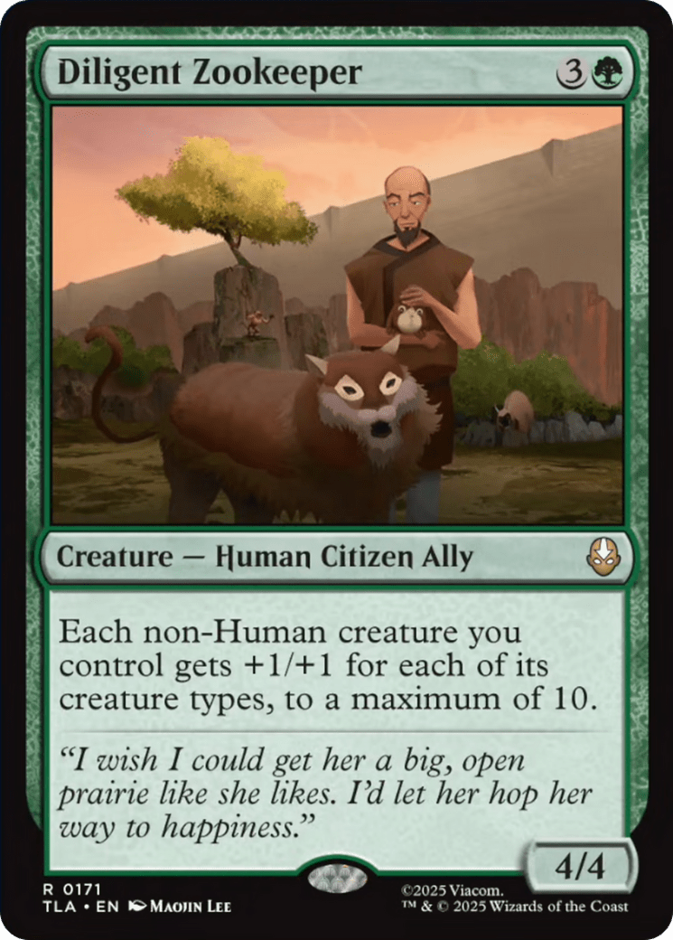 Diligent Zookeeper [Avatar: The Last Airbender] MTG Single Magic: The Gathering  | Multizone: Comics And Games