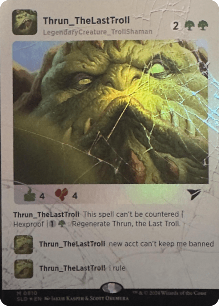 Thrun, the Last Troll (Rainbow Foil) [Secret Lair Drop Series] MTG Single Magic: The Gathering  | Multizone: Comics And Games