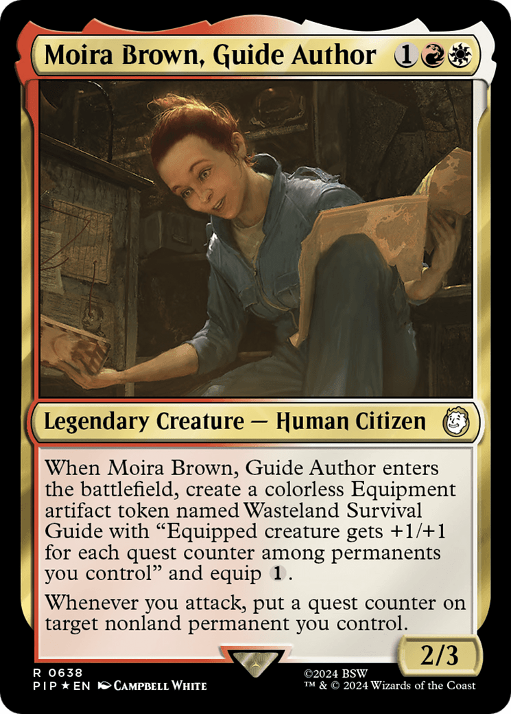 Moira Brown, Guide Author (Surge Foil) [Fallout] MTG Single Magic: The Gathering  | Multizone: Comics And Games