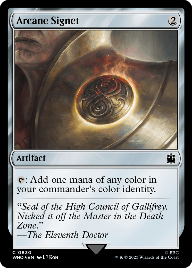Arcane Signet (Surge Foil) [Doctor Who] MTG Single Magic: The Gathering  | Multizone: Comics And Games