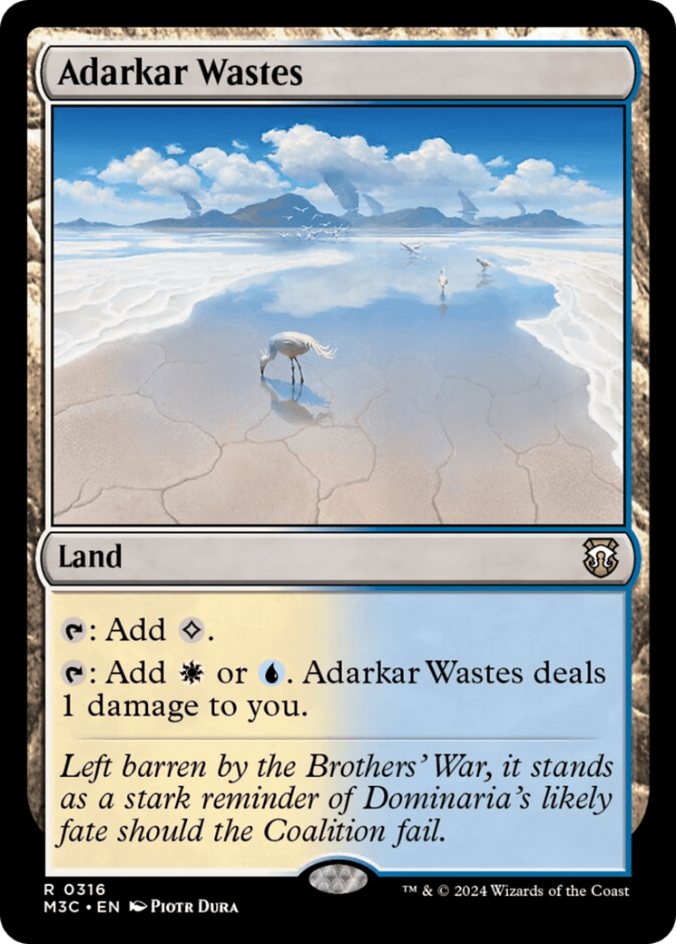 Adarkar Wastes (Ripple Foil) [Modern Horizons 3 Commander] MTG Single Magic: The Gathering  | Multizone: Comics And Games