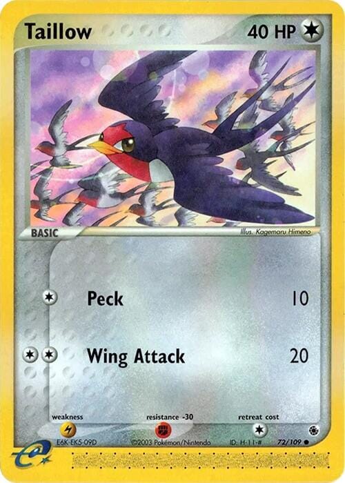 Taillow (72/109) [EX: Ruby & Sapphire] Pokemon Single Pokémon  | Multizone: Comics And Games