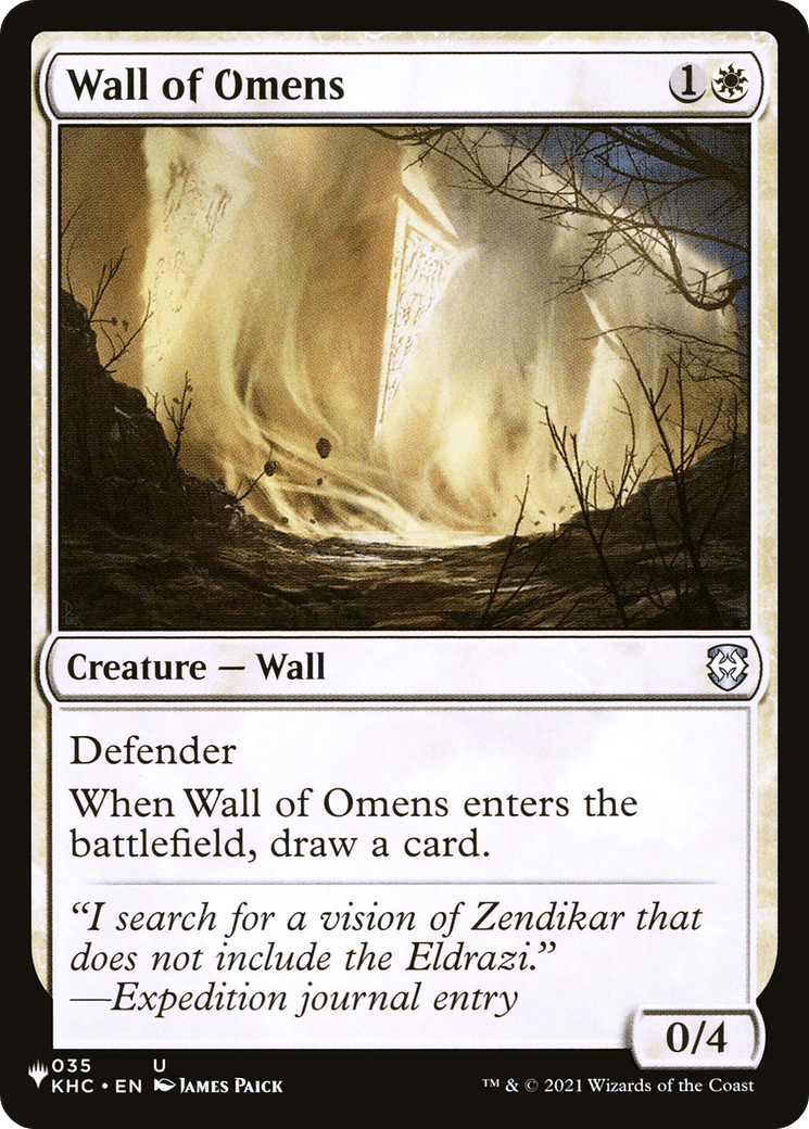 Wall of Omens (KHC) [The List] MTG Single Magic: The Gathering  | Multizone: Comics And Games