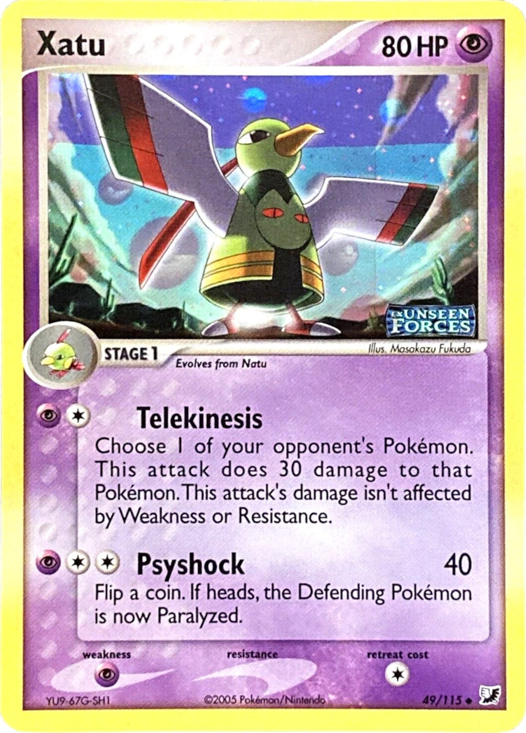 Xatu (49/115) (Stamped) [EX: Unseen Forces] Pokemon Single Pokémon  | Multizone: Comics And Games