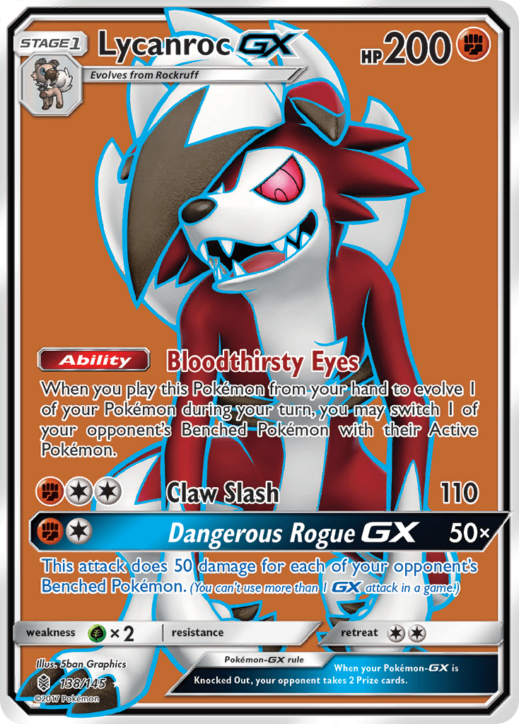 Lycanroc GX (138/145) [Sun & Moon: Guardians Rising] Pokemon Single Pokémon  | Multizone: Comics And Games