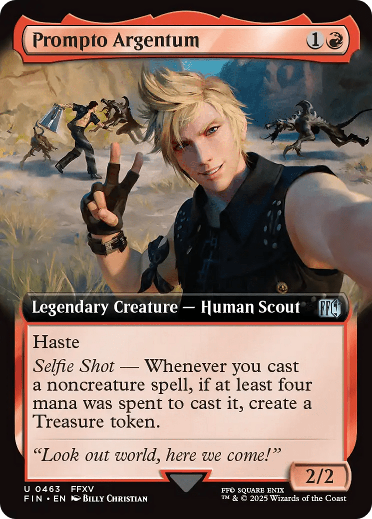 Prompto Argentum (Extended Art) [FINAL FANTASY] MTG Single Magic: The Gathering  | Multizone: Comics And Games