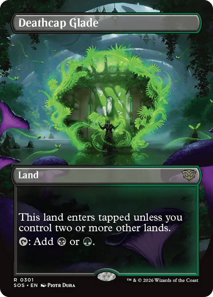 Deathcap Glade (Borderless) [Secrets of Strixhaven] MTG Single Magic: The Gathering  | Multizone: Comics And Games