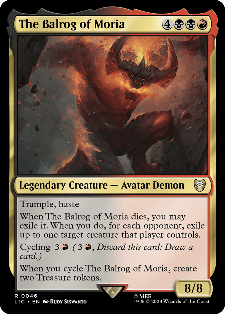 The Balrog of Moria [The Lord of the Rings: Tales of Middle-Earth Commander] MTG Single Magic: The Gathering  | Multizone: Comics And Games