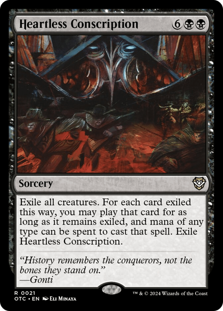 Heartless Conscription [Outlaws of Thunder Junction Commander] MTG Single Magic: The Gathering  | Multizone: Comics And Games