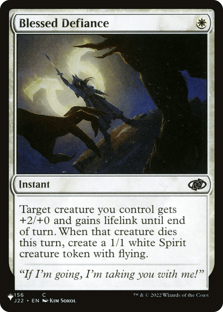 Blessed Defiance [The List] MTG Single Magic: The Gathering  | Multizone: Comics And Games