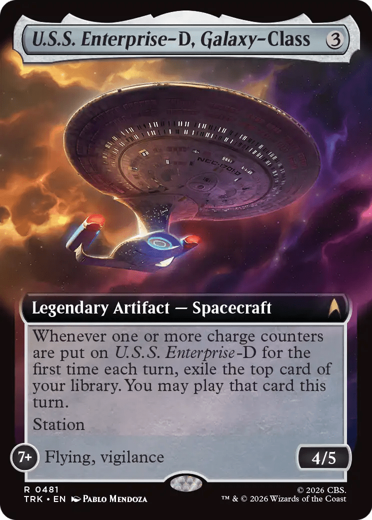 U.S.S. Enterprise-D, Galaxy-Class (Extended Art) [Star Trek] MTG Single Magic: The Gathering  | Multizone: Comics And Games