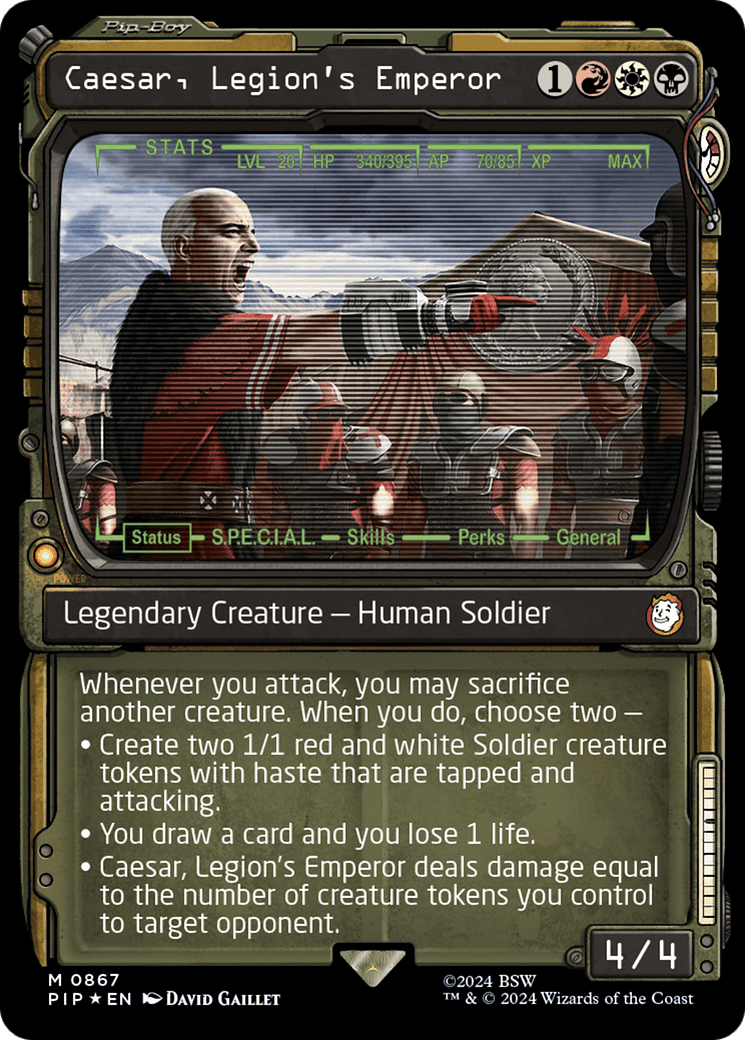 Caesar, Legion's Emperor (Showcase) (Surge Foil) [Fallout] MTG Single Magic: The Gathering  | Multizone: Comics And Games