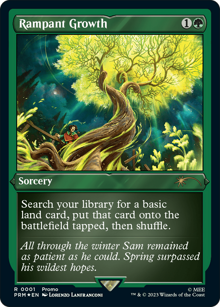 Rampant Growth (Foil Etched) [Wizards Play Network 2023] MTG Single Magic: The Gathering  | Multizone: Comics And Games