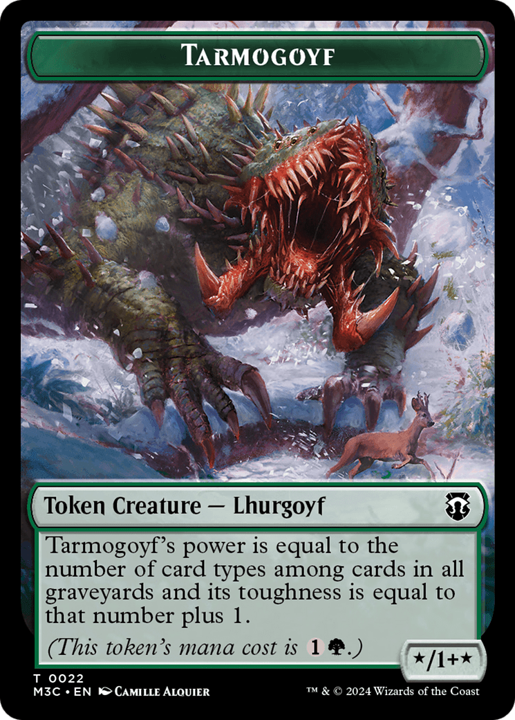 Tarmogoyf (Ripple Foil) // Goblin Double-Sided Token [Modern Horizons 3 Commander Tokens] MTG Single Magic: The Gathering  | Multizone: Comics And Games