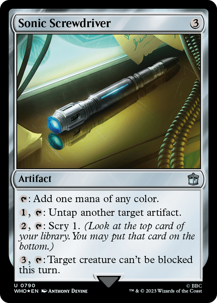 Sonic Screwdriver (0790) (Surge Foil) [Doctor Who] MTG Single Magic: The Gathering  | Multizone: Comics And Games