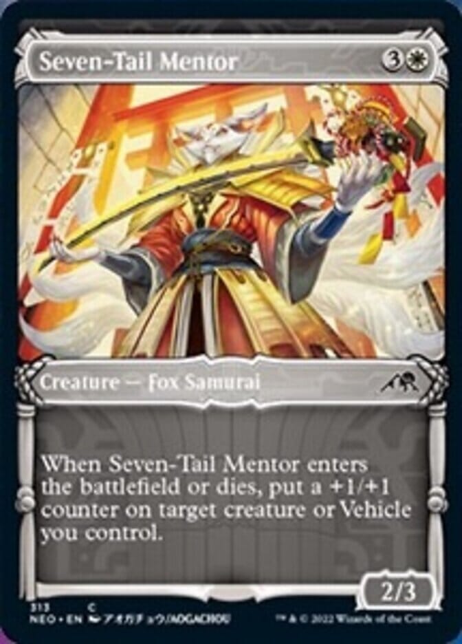 Seven-Tail Mentor (Showcase Samurai) [Kamigawa: Neon Dynasty] MTG Single Magic: The Gathering  | Multizone: Comics And Games