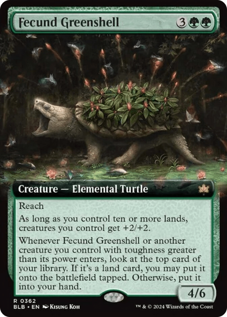 Fecund Greenshell (Extended Art) [Bloomburrow] MTG Single Magic: The Gathering  | Multizone: Comics And Games