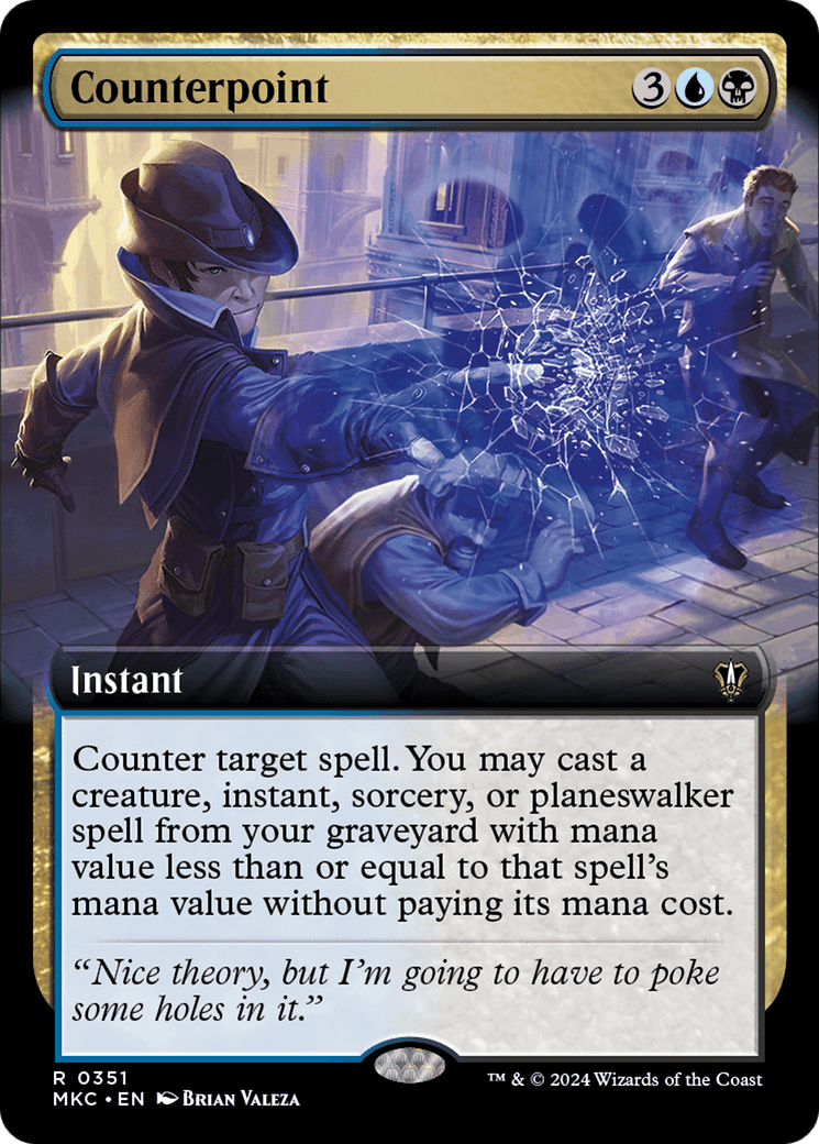 Counterpoint (Extended Art) [Murders at Karlov Manor Commander] MTG Single Magic: The Gathering  | Multizone: Comics And Games