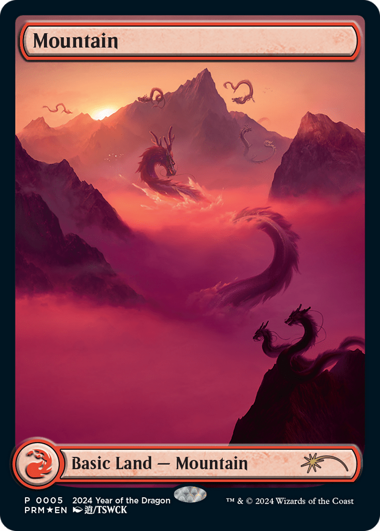 Mountain (Year of the Dragon 2024) [Standard Showdown Promos] MTG Single Magic: The Gathering  | Multizone: Comics And Games
