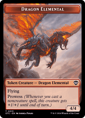 Dragon Elemental // Bird Illusion Double-Sided Token [Outlaws of Thunder Junction Commander Tokens] MTG Single Magic: The Gathering  | Multizone: Comics And Games