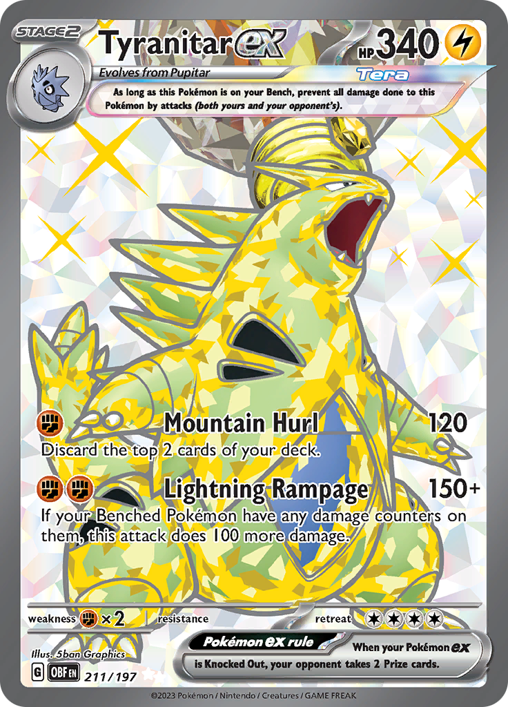 Tyranitar ex (211/197) [Scarlet & Violet: Obsidian Flames] | Multizone: Comics And Games