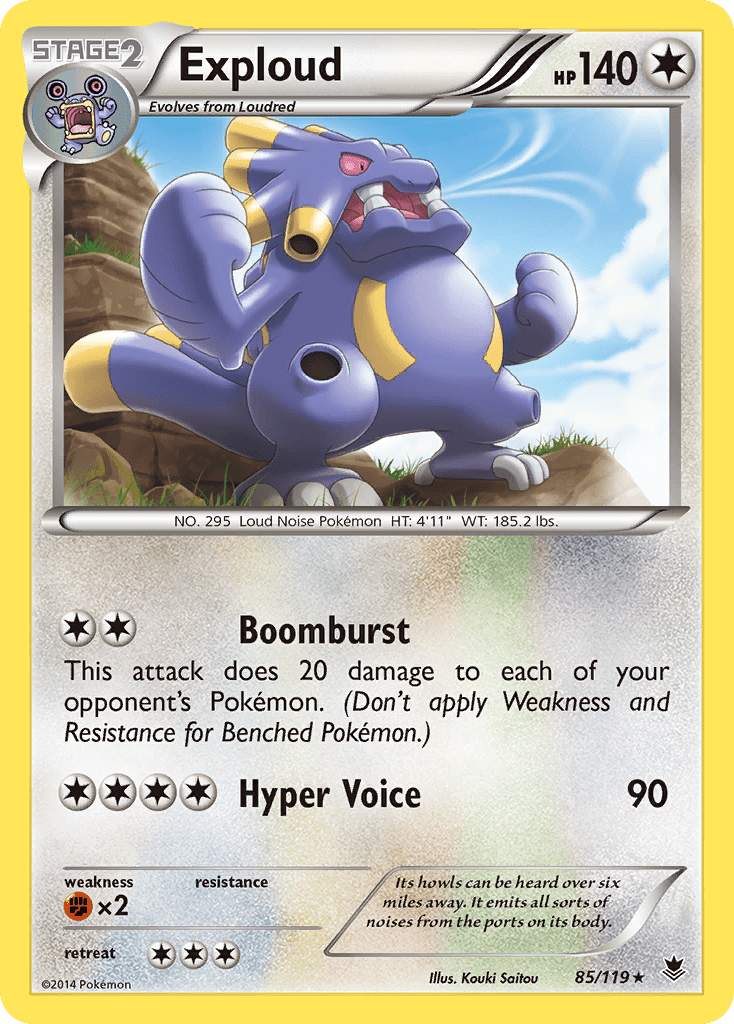 Exploud (85/119) [XY: Phantom Forces] Pokemon Single Pokémon  | Multizone: Comics And Games