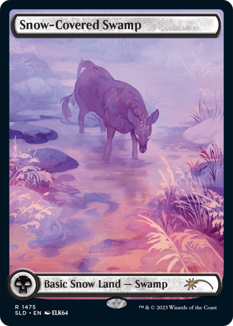 Snow-Covered Swamp (1475) [Secret Lair Drop Series] MTG Single Magic: The Gathering  | Multizone: Comics And Games