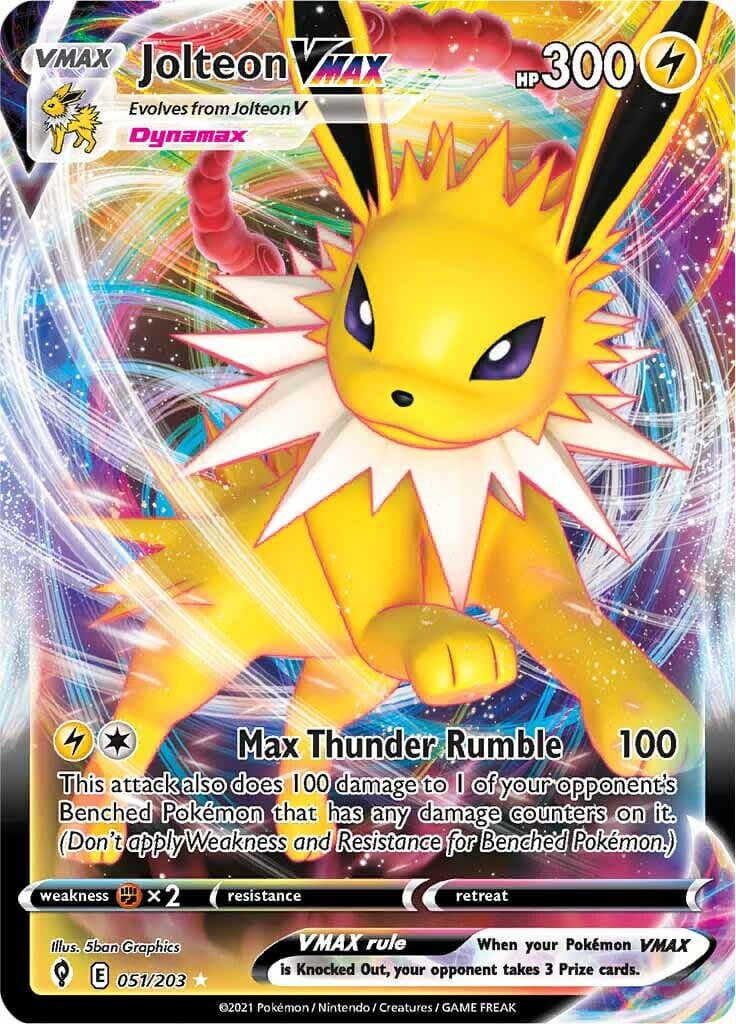 Jolteon VMAX (051/203) [Sword & Shield: Evolving Skies] Pokemon Single Pokémon  | Multizone: Comics And Games
