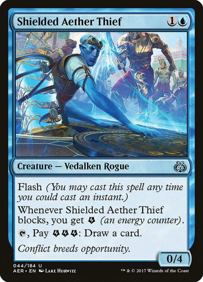 Shielded Aether Thief [Aether Revolt] MTG Single Magic: The Gathering  | Multizone: Comics And Games